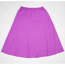 A New Day Womens 3X Purple Satin Midi Skirt Elastic Waist Flowy Barbiecore NEW