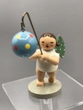 Wendt & Kühn Engel Lampion SELTEN Holz Figur Erzgebirge W&K Grünhainichen