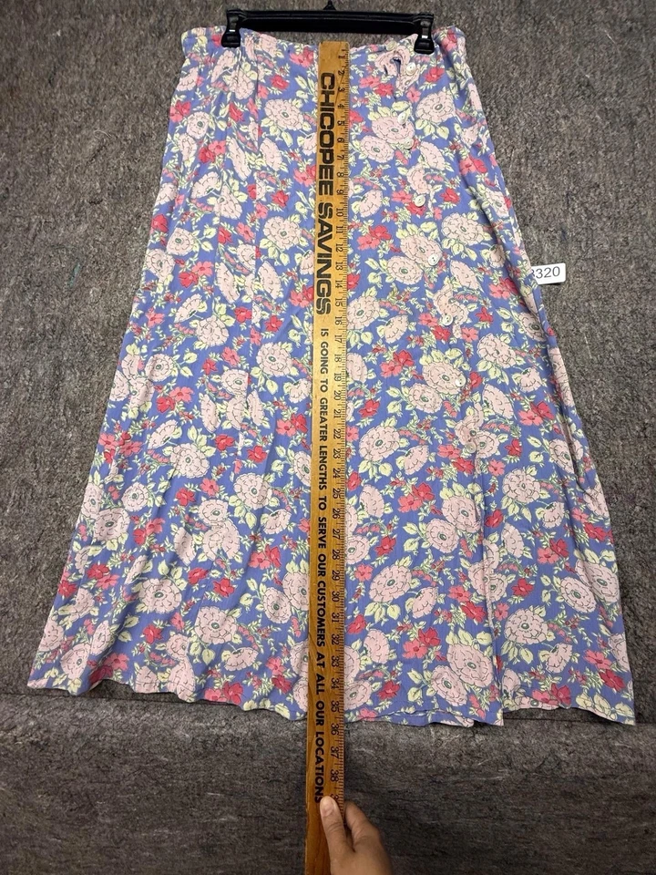 Винтажная апрельская юбка Cornell с цветочными боковыми пуговицами маленькая - Изображение 4 из 4