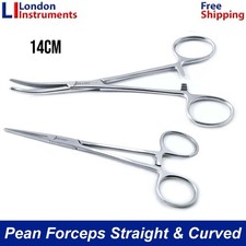 Pean Forceps Straight & Curved Dental Surgical Artery Clamp Pliers Forceps NEW