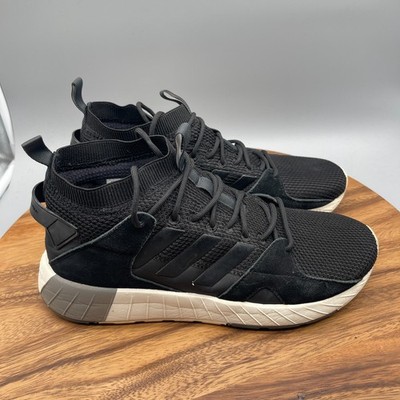 Adidas QuestarStrike Cloudfoam Mid Running Shoes Mens 10 Core Black Walking Gym