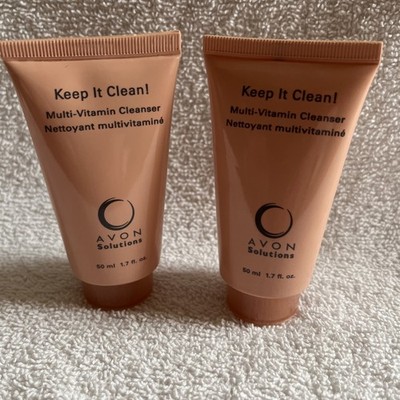 Avon Solutions Keep It Clean Multi-Vitamin Cleanser Travel Size Lot Of 2 NOS