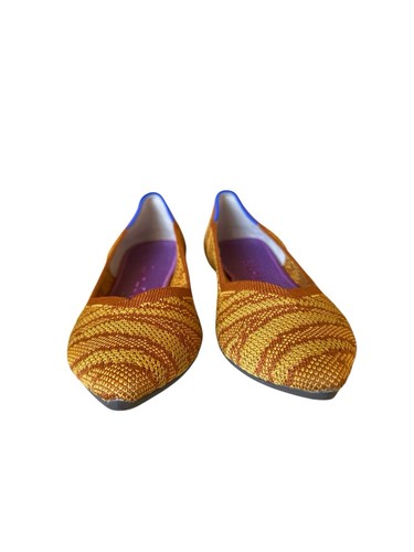 Rothy's The Point Golden Zebra Slip-On Flats Size 9 - Picture 3 of 10
