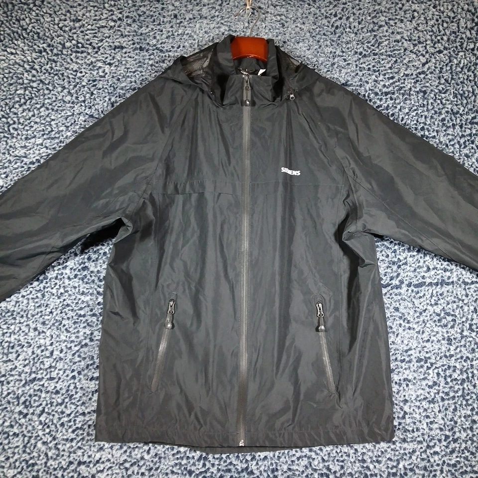 Siemens Port Authority Windbreaker Hoodie Jacket Men's M Mesh Lined Black NEW - Image 2 of 4