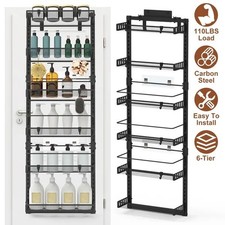 Over The Door Pantry Organizer 6-Tier Pantry Door Organizer Carbon Steel 110LBS