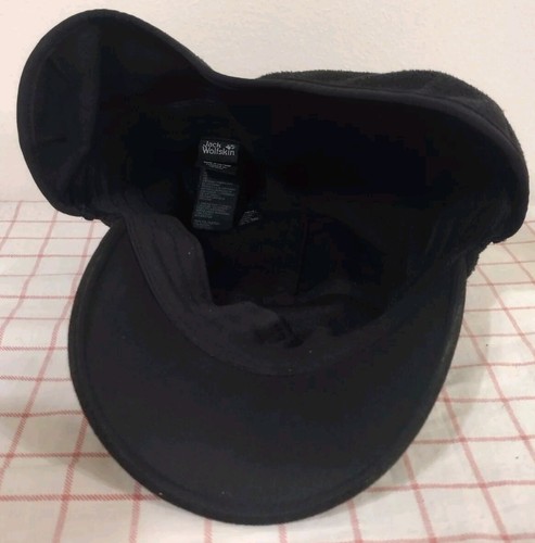 Jack Wolfskin Trapper Cap Hat Black Size Large Mens Womens Fleece Ear Flaps - Picture 7 of 7
