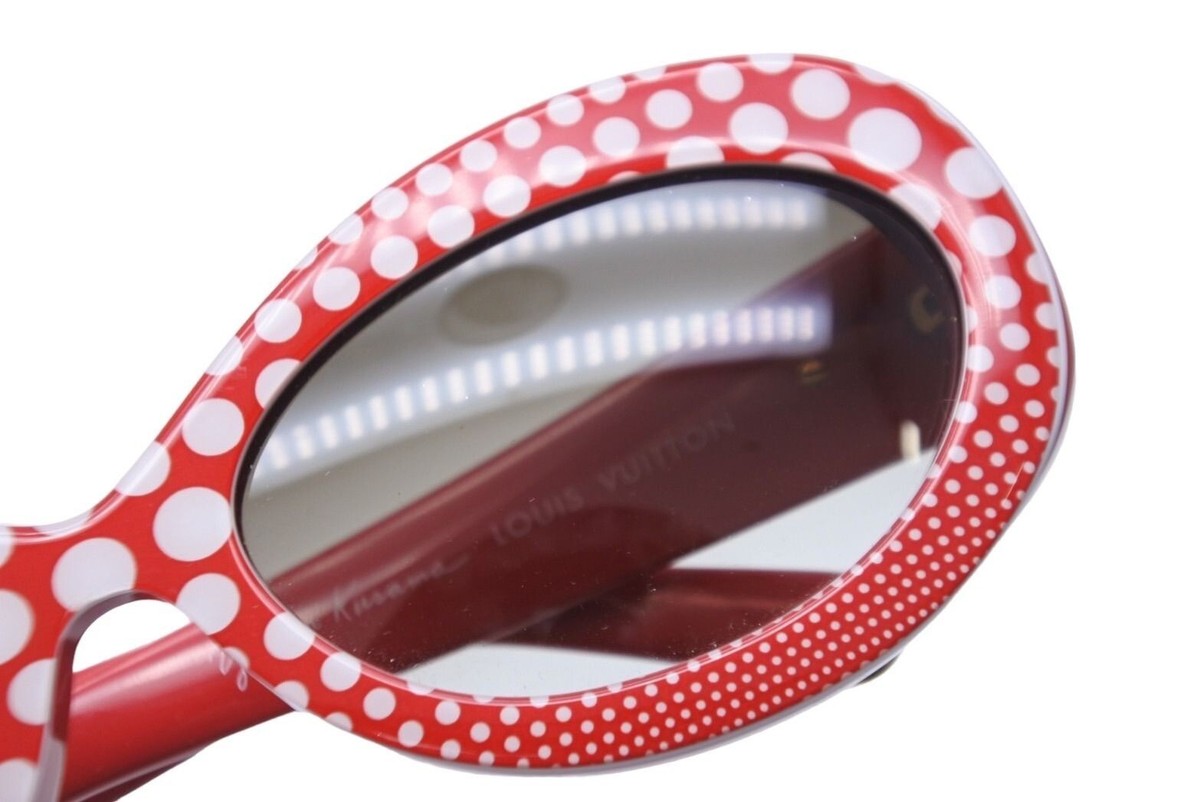 LOUIS VUITTON Sunglasses Yayoi Kusama Dot Pattern Red White Z0479E