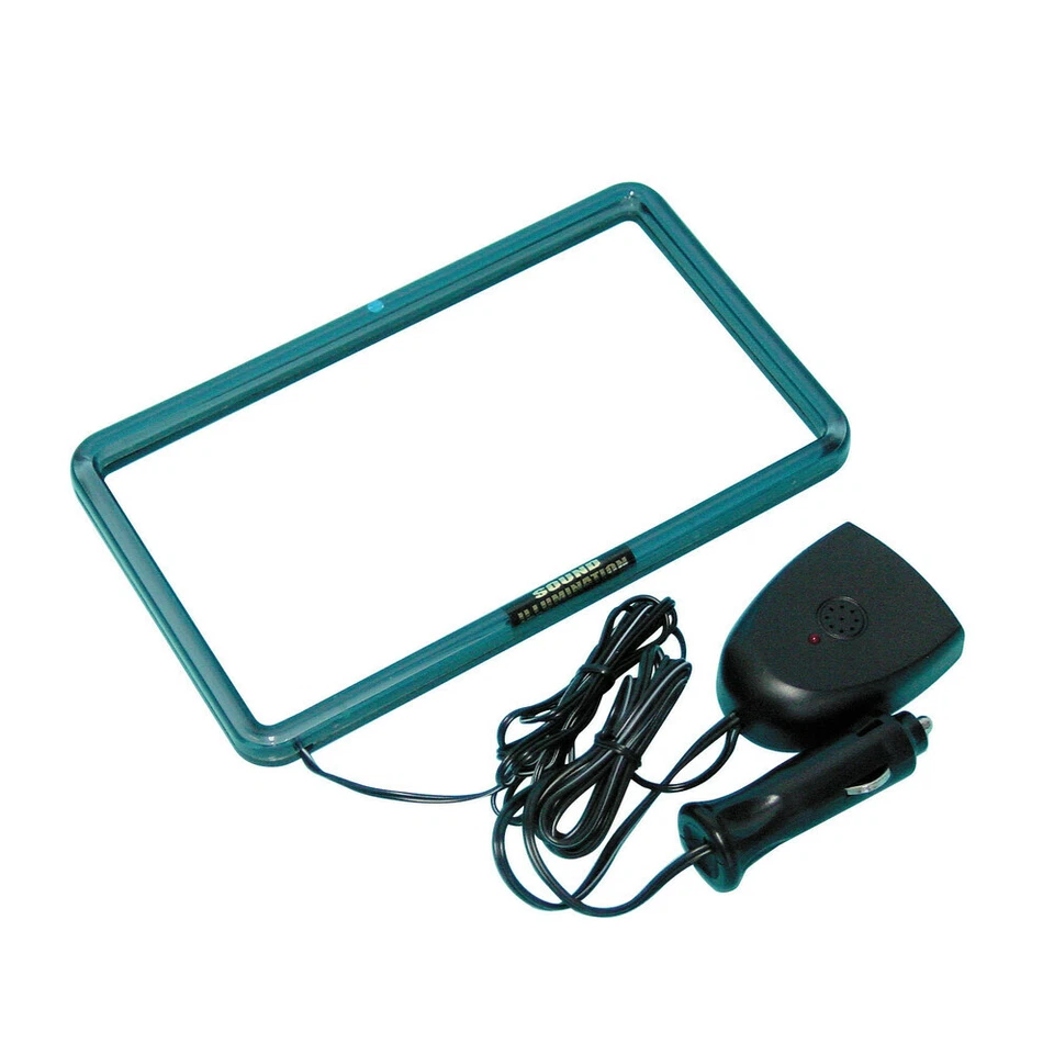 XL LED Radio Marco Luz Neon Azul Iluminación Interior 12V 18,3x10,2 cm - Imagen 2 de 2