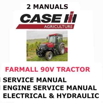 CASE IH FARMALL 90V TRACTOR  MANUAL REPAIR SHOP SERVICE ENGINE  PDF