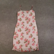 Valentino Miss V Dress Size 6 Small Pink 100% Silk Floral Wedding Lined Sundress