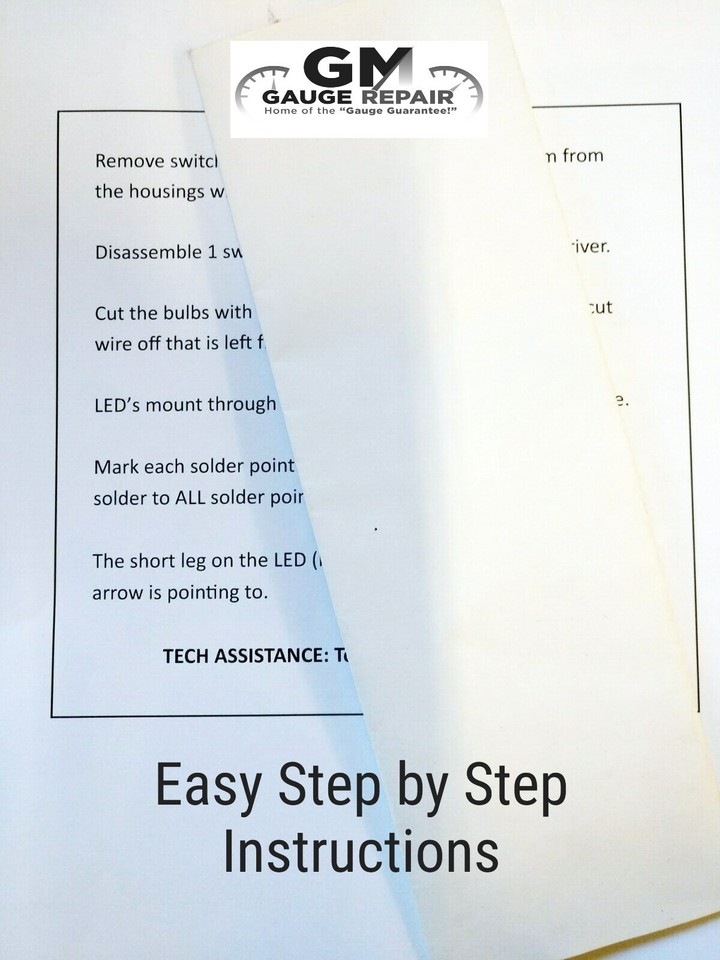 GM Steering Wheel Controls Switches Bulb to Blue LED Upgrade Kit Easy