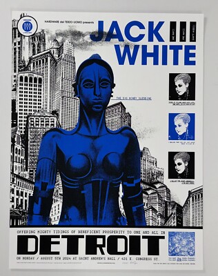 Jack White Poster Detroit Saint Andrew's Hall 2024 Silkscreen #'d