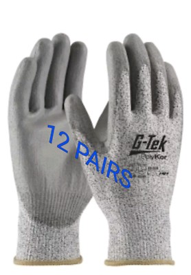 Cut Resistant Coated Gloves,PolyKor Fiber level 3 Size XXL