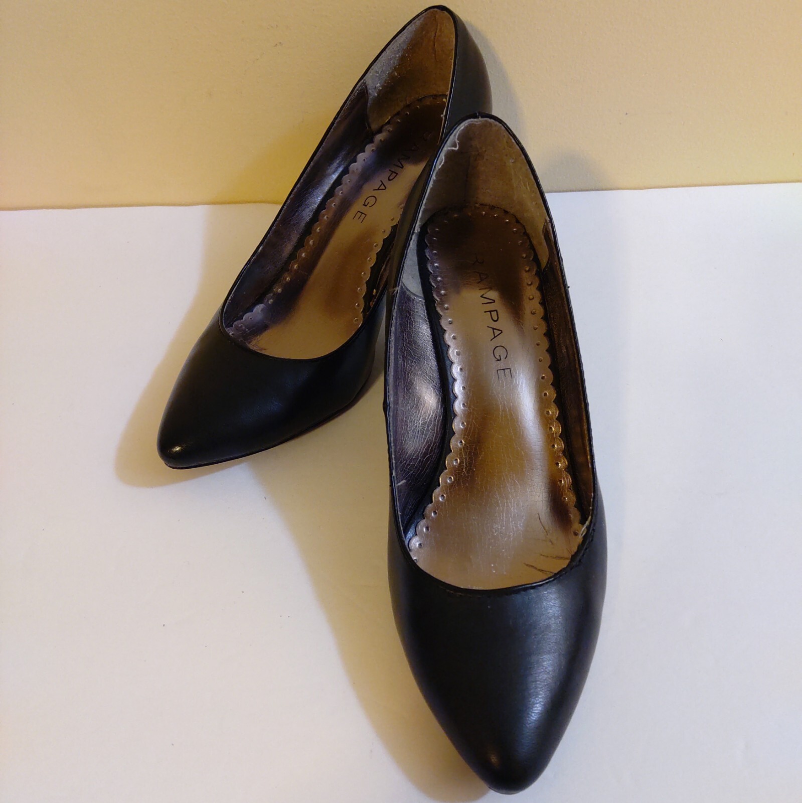 Ladies Black Pumps. By Rampage.Size 6.5m. Gem