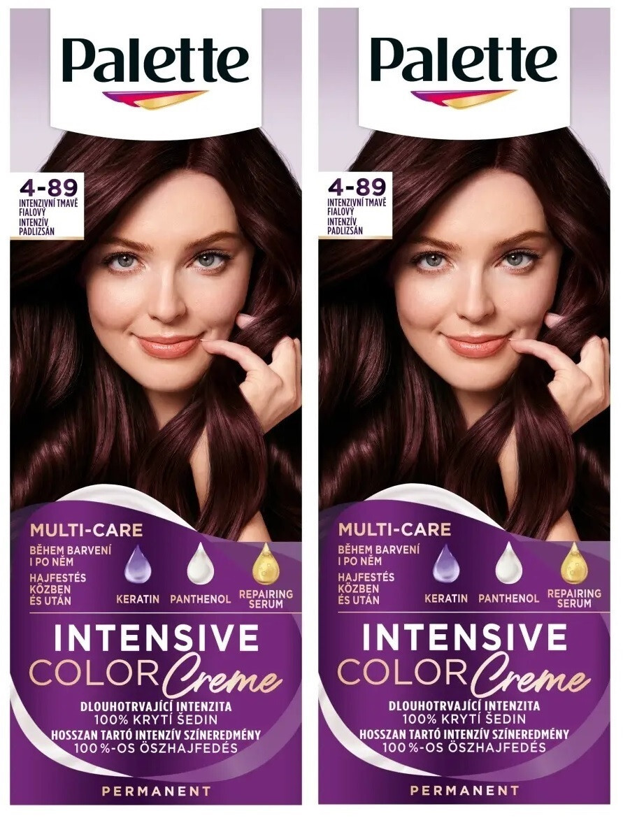 2x Schwarzkopf Palette Intensive Color Creme 4-89 (RFE3) Intensive