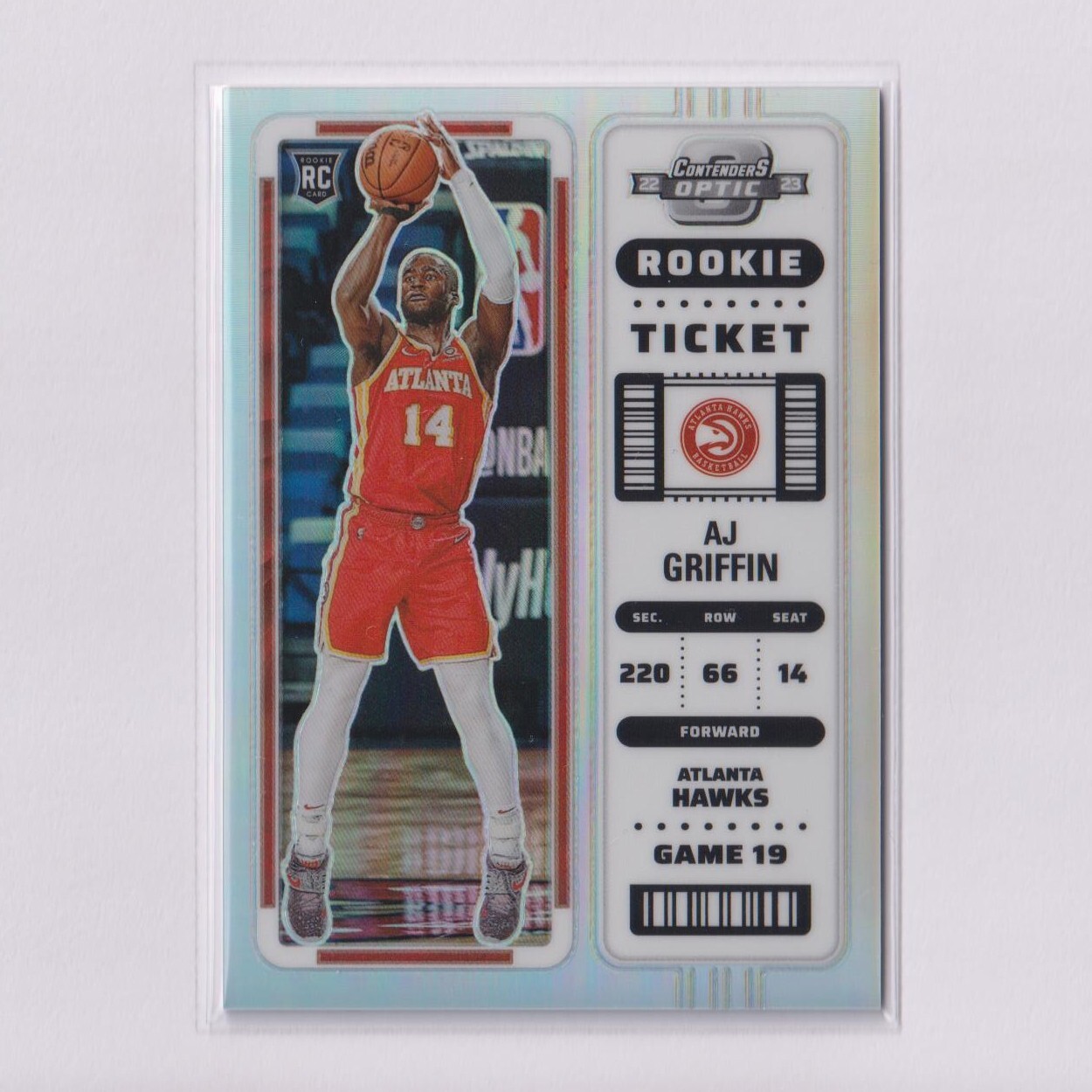 2022-23 Panini Contenders Optic Rookies Silver Prizm #11 AJ Griffin RC Rookie
