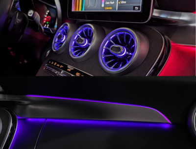 Luftdüsen + Beifahrerleiste Ambientebeleuchtung, Mercedes C-Klasse W205 GLC W253