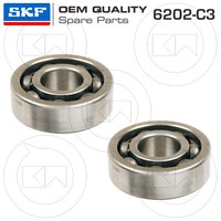 Paar Originale SKF 6202/C3 Lager Komplett Piaggio Bravo 3 50 1987/1990