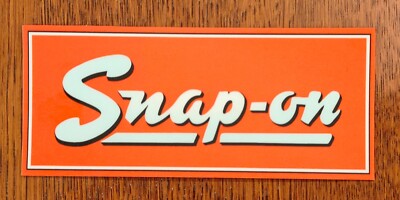 Snap-On Tool Logo Vintage Style Old-School Tool Box Vinyl Sticker over 4.5'' long