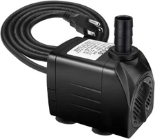 160GPH Aquarium Water Pump Adjustable Submersible Pump for Fish Tank Statuar