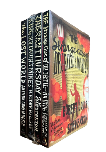 NEW x 4 Adventure LOST WORLD, DR JEKYLL MR HYDE, KING SOLOMON'S MINES THURSDAY9 - Foto 1 di 3