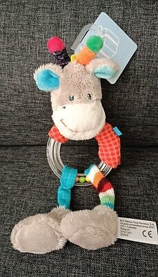 1062?peluche doudou girafe acheter vache Zoé NICOTOY SIMBA anneau hochet 23 cm Kiabi