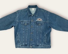 Vintage 2000 Walt Disney World Mickey Mouse Denim Jean Jacket RARE Sz L Unisex