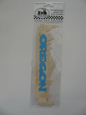 Stamping Station Die Cut OREGON Word & Background 1 Piece NIP
