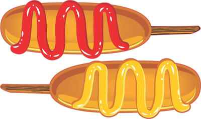 StickerTalk Corn Dog Stickers, 6 inches x 1.8 inches