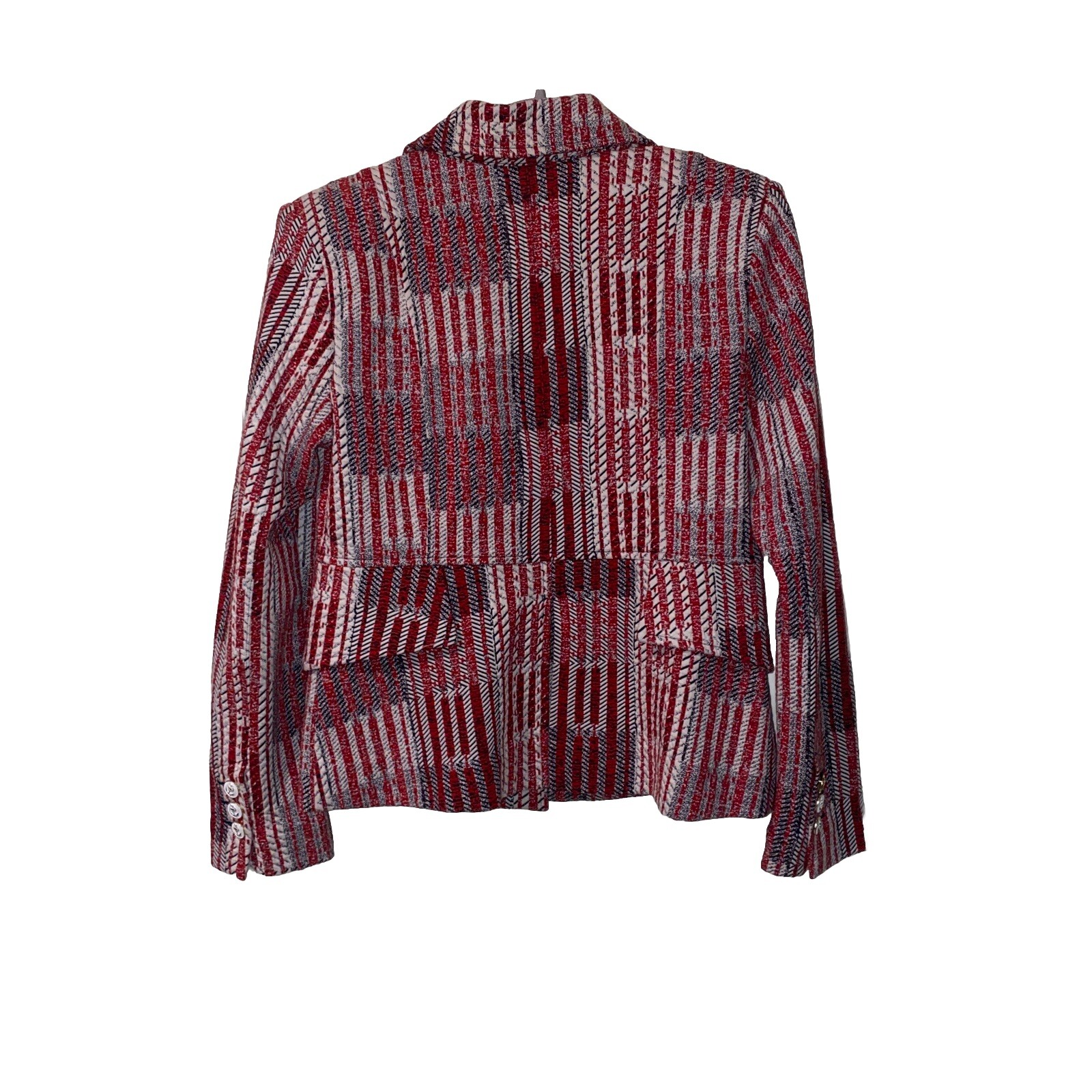 Cabi Small Patchwork Nautical BlazerRed White Nav… - image 6
