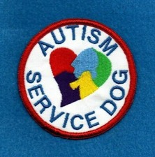AUTISM SERVICE DOG - 3" Circle - service dog vest patch
