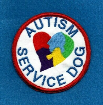 AUTISM SERVICE DOG - 3" Circle - service dog vest patch | eBay