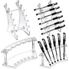 Teling 4 Pieces Pen Holder Display Stand Pen Acrylic Stands Clear Pen Rack Or...