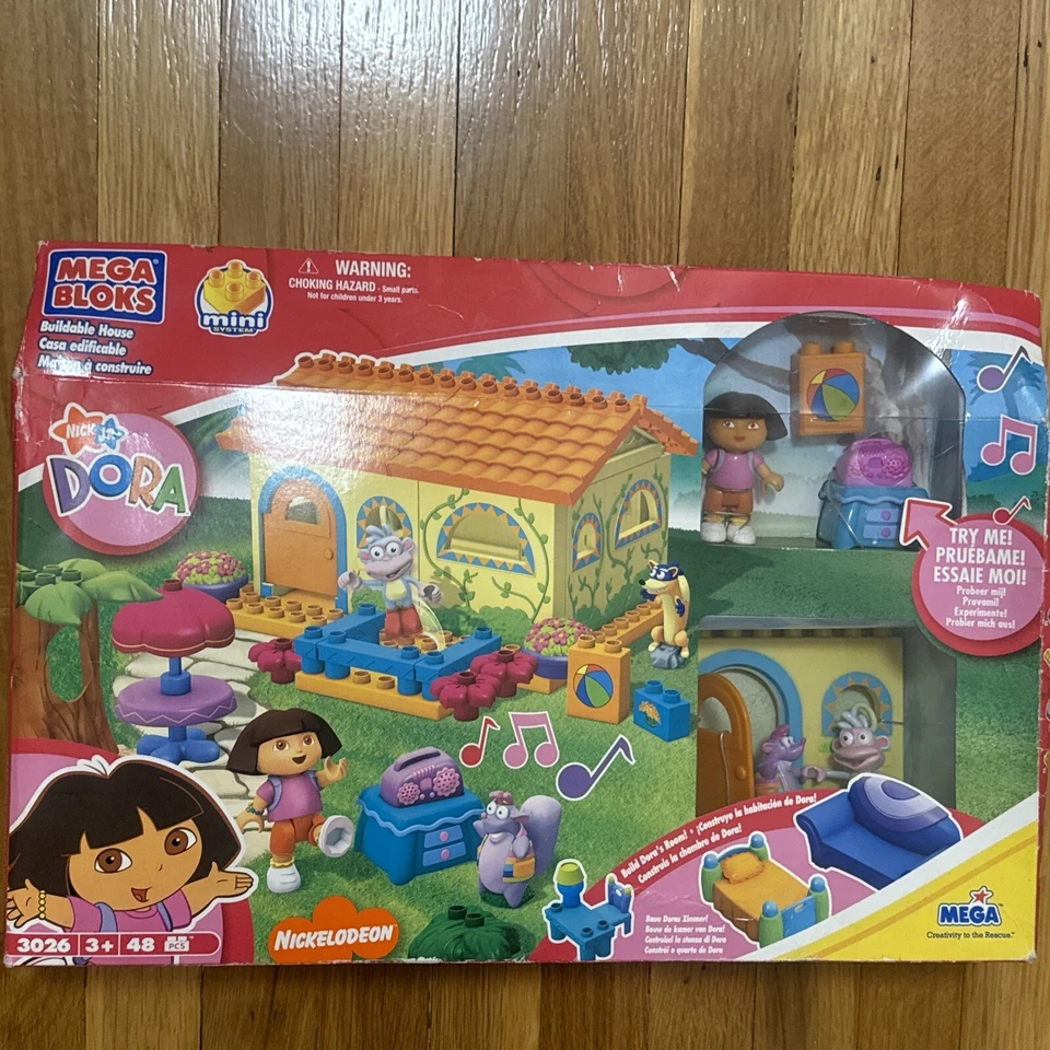 NEW NICK JR  DORA THE EXPLORER MEGA BLOKS BUILDABLE HOUSE #3026 RARE HTF - Image 3 of 4
