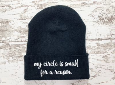 #ad #ad My Circle is Small for a Reason Black Beanie Winter Cuffed Hat $13.50