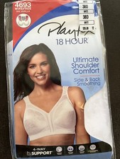 Playtex 4693 Wire free 18 Hours Ultimate Shoulder Comfort Bra 38D White NWT