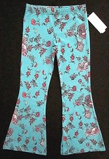 Takara girls Teal Paisy 'New West' Elastic Waist Stretch Bell Bottom Pants