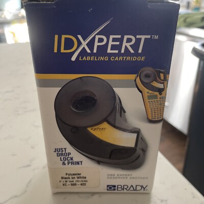 BRADY XC-500-422 / XC500422 (NEW IN BOX) Polyester Black On White