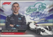 2022 Topps Formula 1 F1 Nicholas Latifi Clean Air Blue Skies Insert