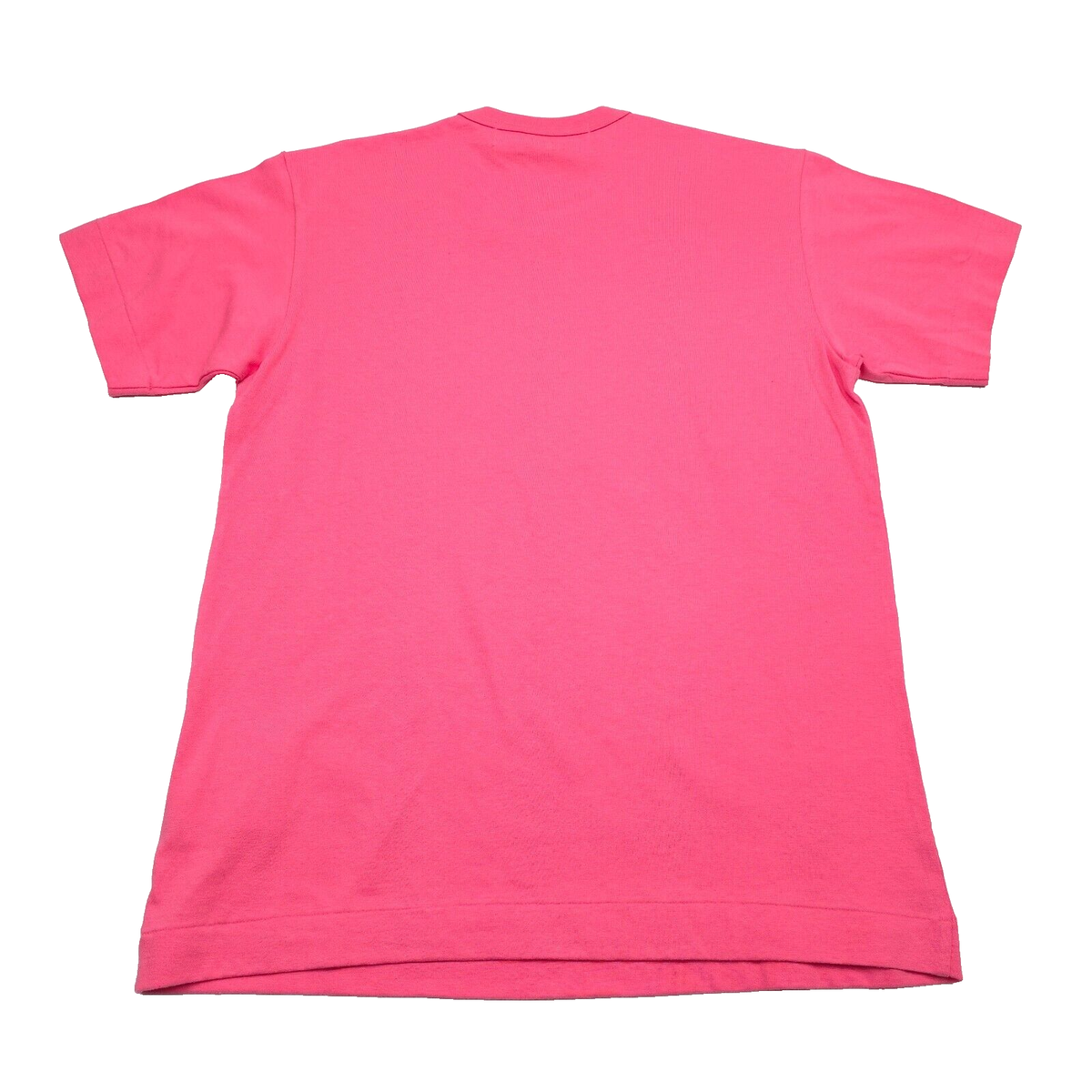 PLAY Comme Des Garcons T-Shirt Mens Small Pink Embroidered Heart