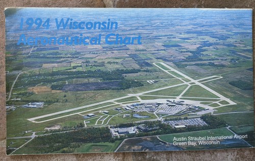Vintage 1994 Wisconsin Aeronautical Chart - Aircraft Collectible - WI Airports