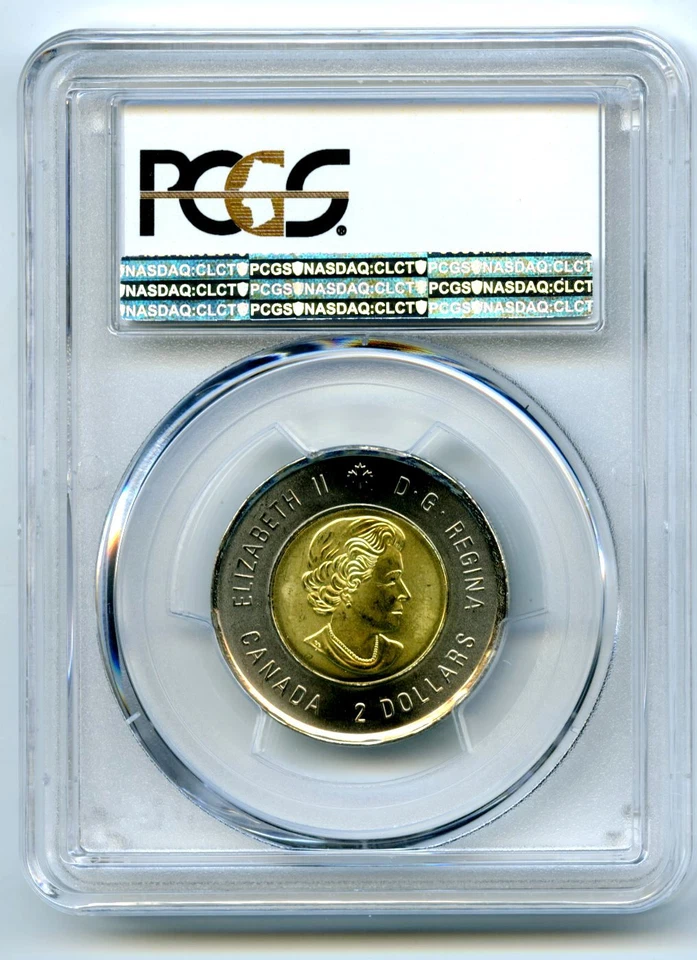 2015 CANADA $2 TOONIE PCGS MS66 POPPY FLANDERS FIELDS REMEMBRANCE HIGHEST GRADE - Image 2 of 2