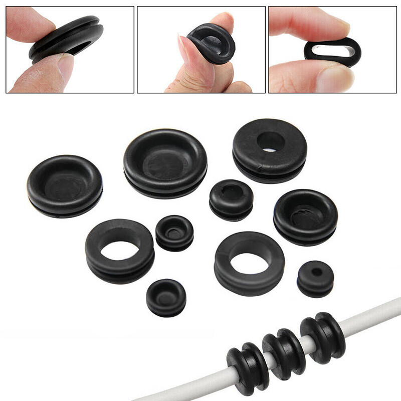 125PCS Rubber Grommet Assortment Set Fastener Kit Blanking 18 Popular Sizes NEW 5
