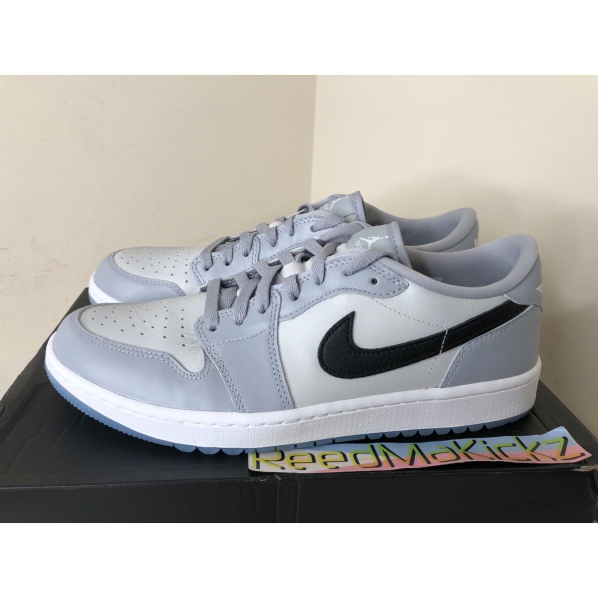 Nike Air Jordan 1 Low Golf Wolf Grey Spikeless WOMENS 9us