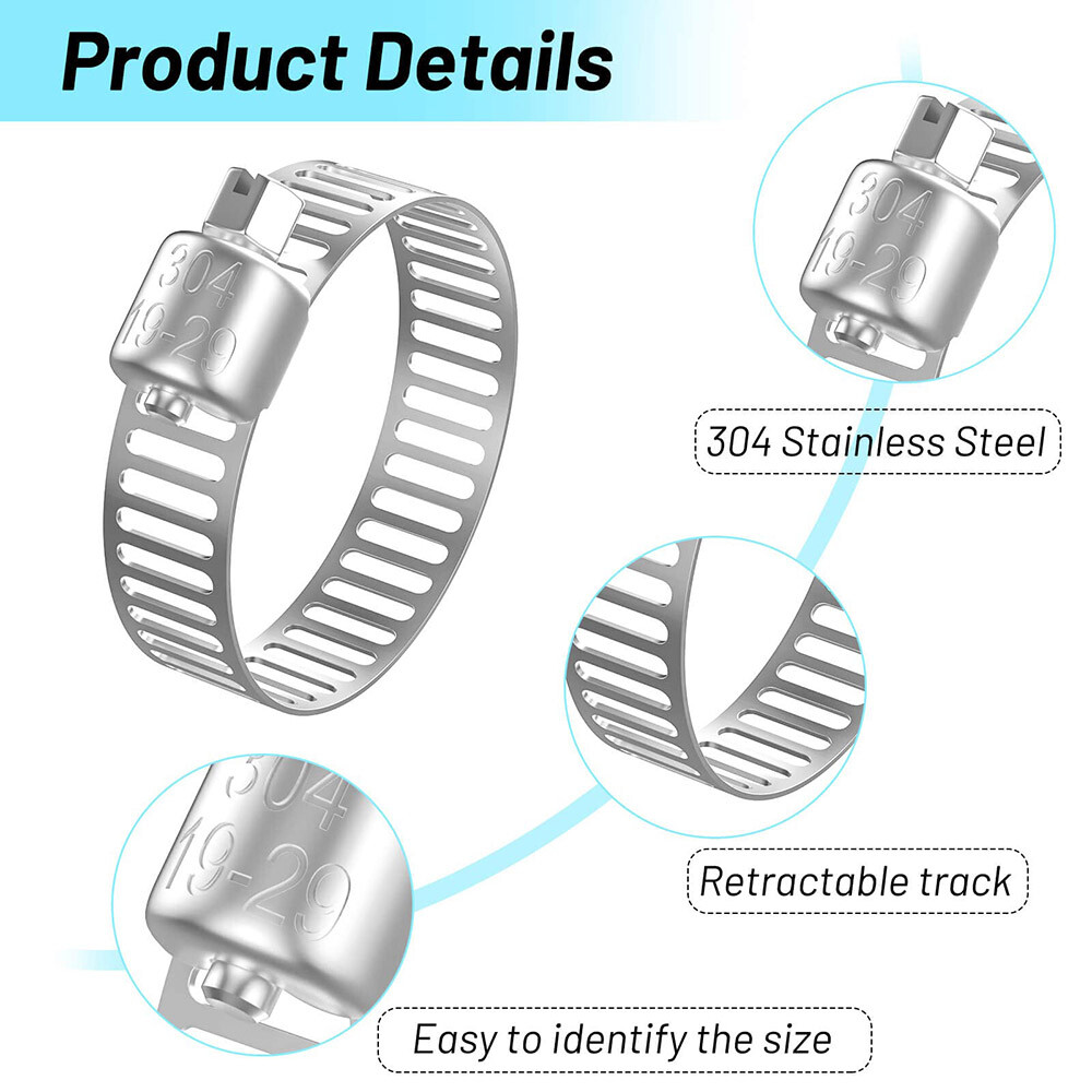 Jubilee Supra - Morsetti Per Tubo Di Scarico A T, 64-67 Mm X 1 Pezzo In Acciaio Inox - Foto 11
