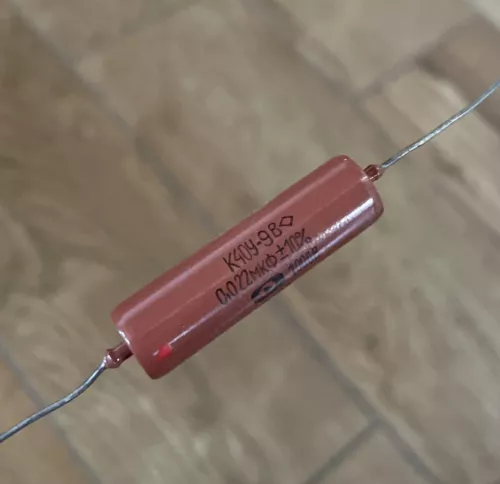 0.022uF PAPER IN OIL PIO GUITAR TONE CAPACITOR K40y-9 Red Russian .022