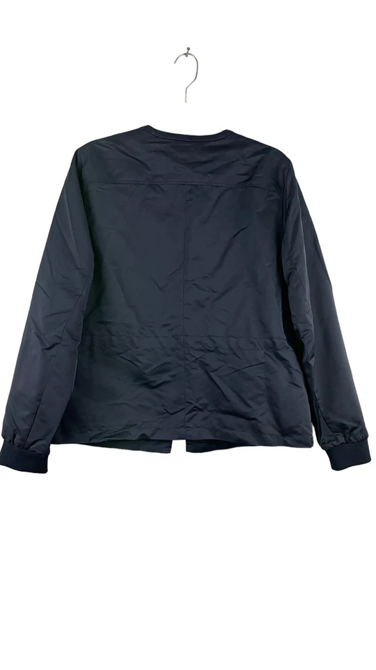 Chaqueta de nailon Nordstrom para mujer talla grande azul marino cremallera completa sin cuello Foto 2 de 2
