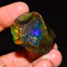 Awesome Natural Ethiopian Opal Loose Gemstone 62 Ct. 32X23X18 mm AO01-59