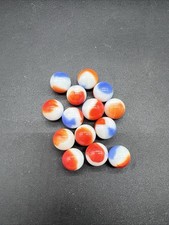 Vintage 1940 14 Glass Marbles Made In The USA