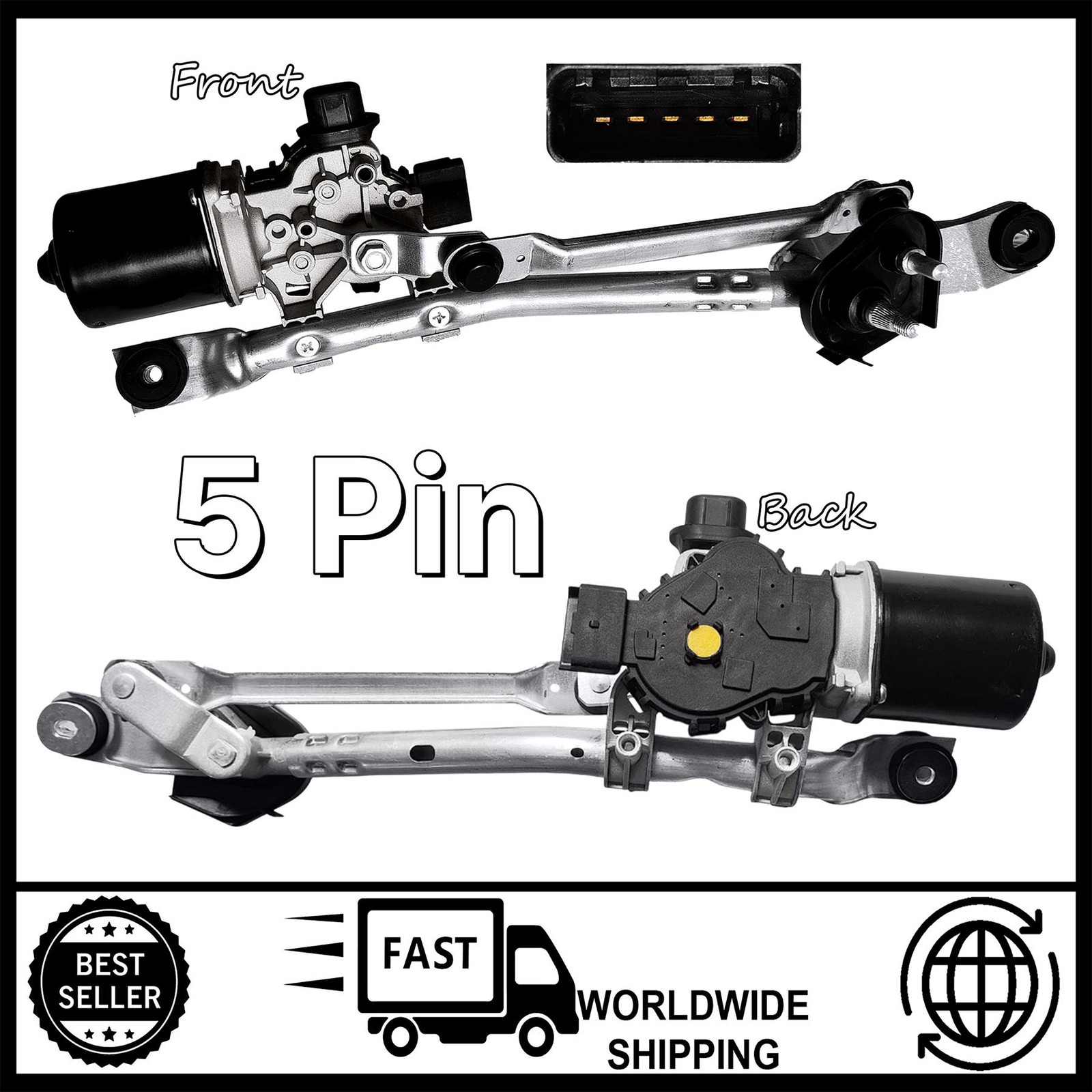 FOR Peugeot 108 Citroen C1 Aygo RHD Front Wiper Motor & Linkage - B000779680